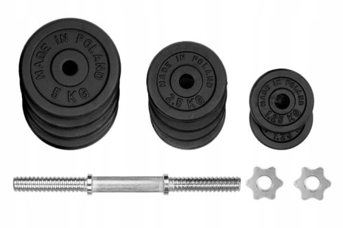 HANTLA ŻELIWNA 1x35kg hantel 35kg gryf obciążenie