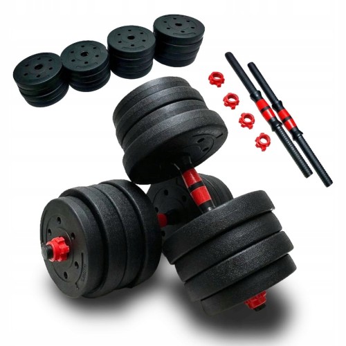 Hantle regulowane bitumiczne 2x20kg zestaw 40kg kompozytowe gryfy talerze