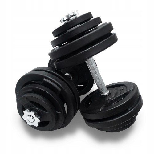 HANTLE ŻELIWNE 2x30kg gryf kierownica zestaw 60kg