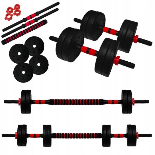 Hantle regulowane 2x5 kg zestaw 10kg z łącznikiem gryfy talerze obciążenia