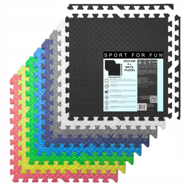 Mata puzzle puzzel pod sprzęt piankowa do ćwiczeń ochronna na siłownie 60cm
